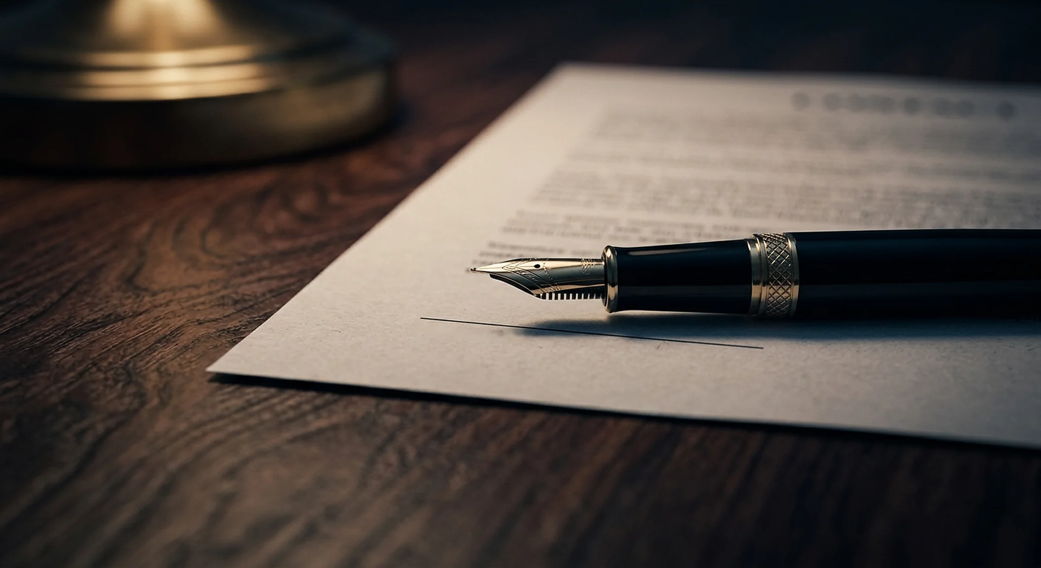Stilou pe un contract, înaintea semnăturii